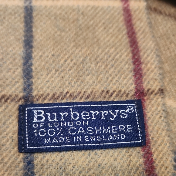Burberry Tan and Red Plaid Scarf - Picture 2 of 16